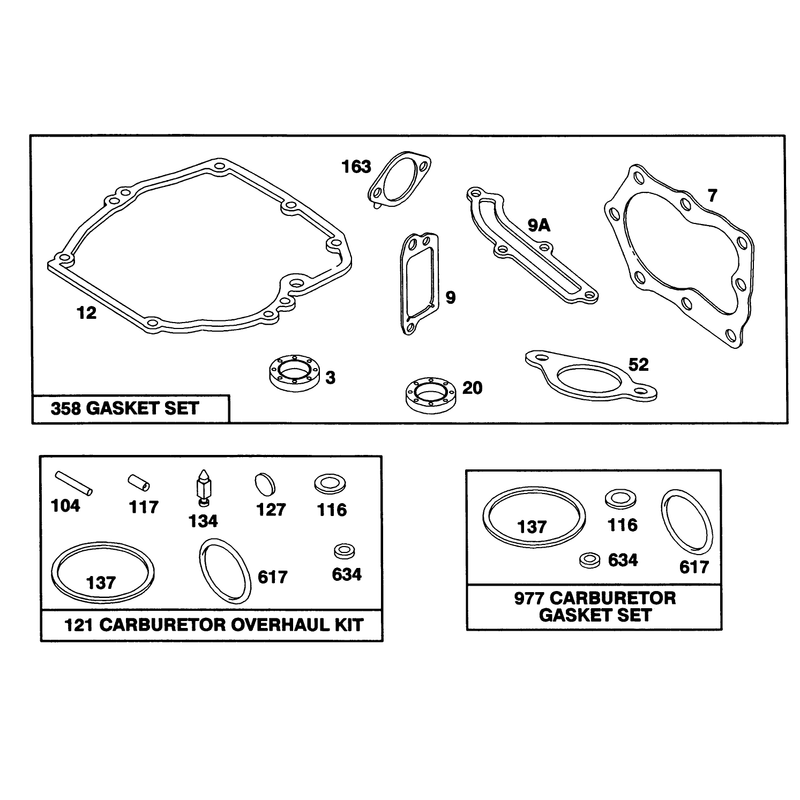Engine Briggs and Stratton Model 124702-3115-01