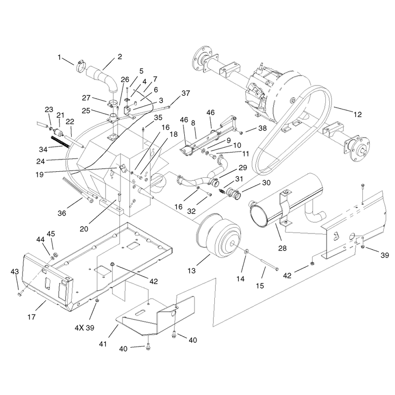 Engine and Clutch Assembly