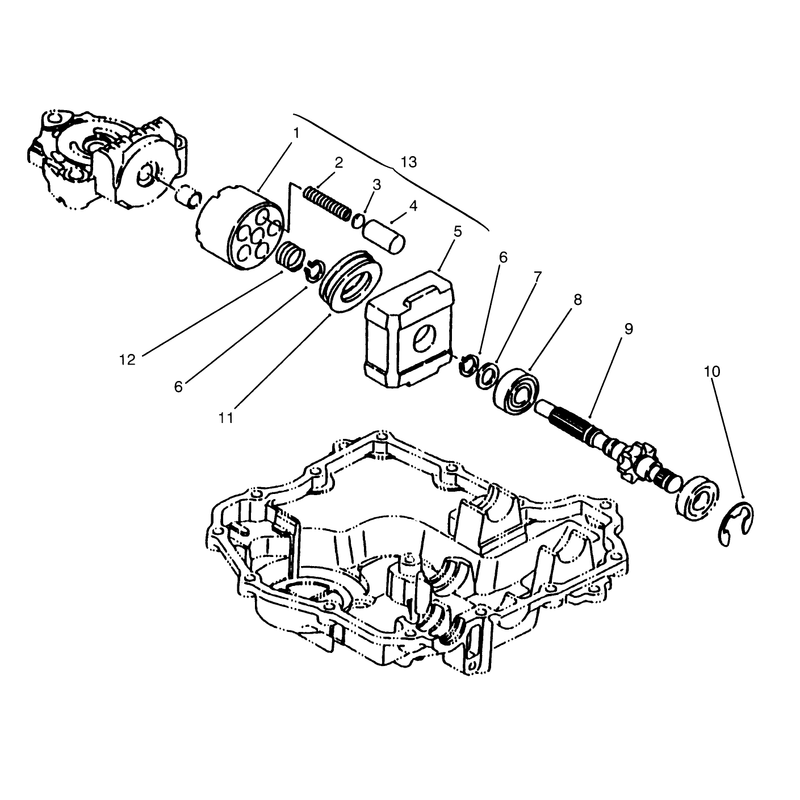 Motor Shaft Tuff Torq Transmission K61 Toro
