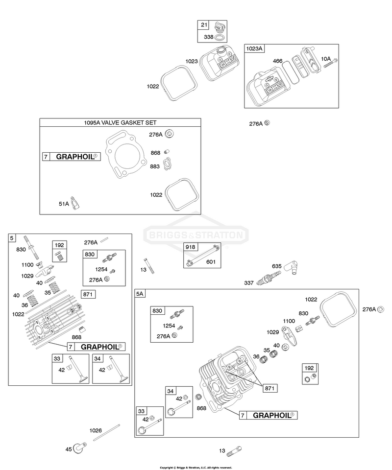 Cylinder Head, Valve Gasket Set