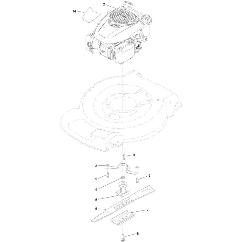 Engine and Blade Assembly