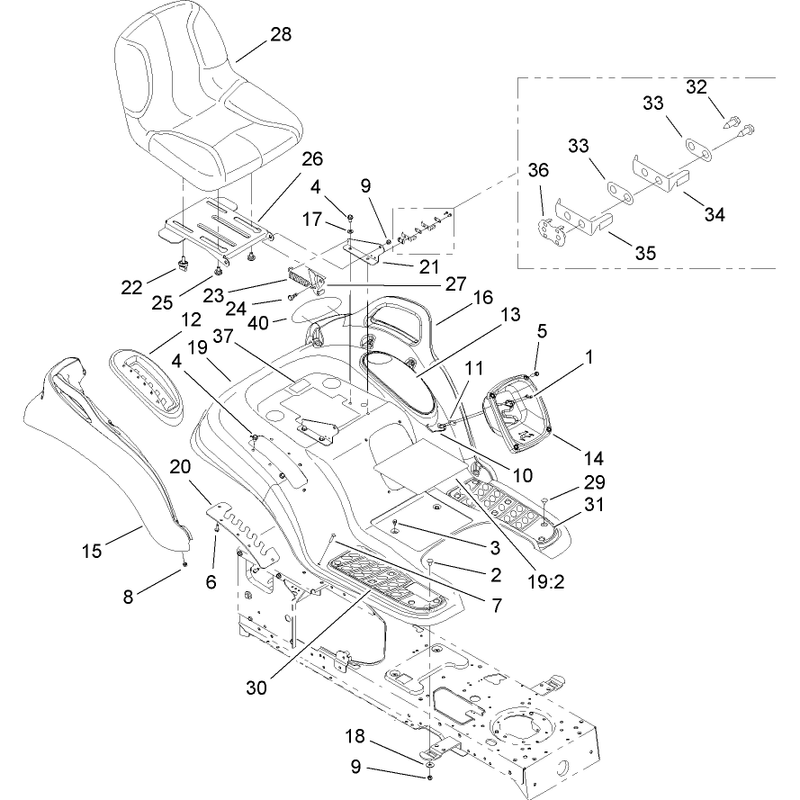 Seat and Fender Assembly