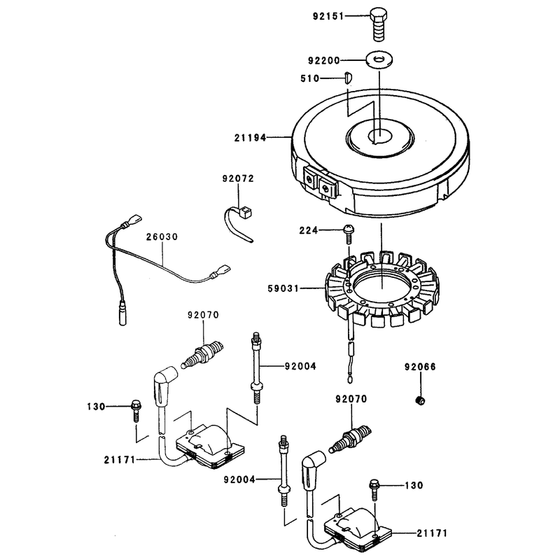 Electric Equipment Assembly Kawasaki Fh451v-As08