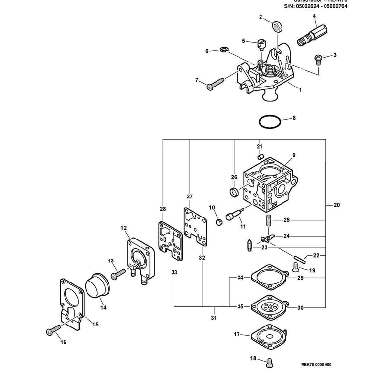 Carburetor -- RB-K70