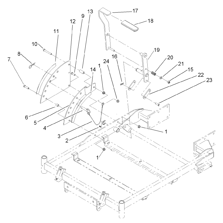 Height-of-Cut Handle and Plate Assembly
