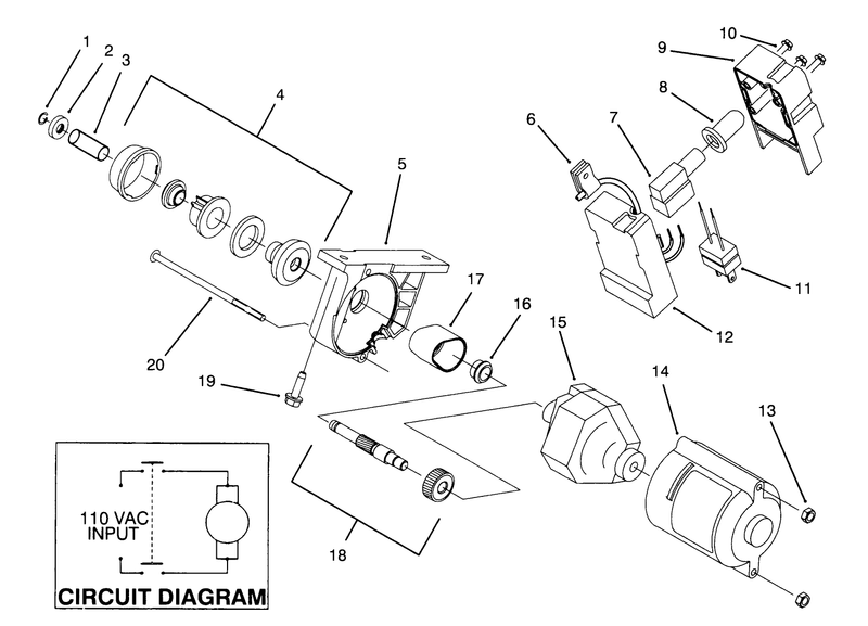 Starter Motor and Switch Housing Assembly