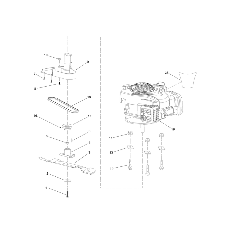 Engine and Blade Assembly