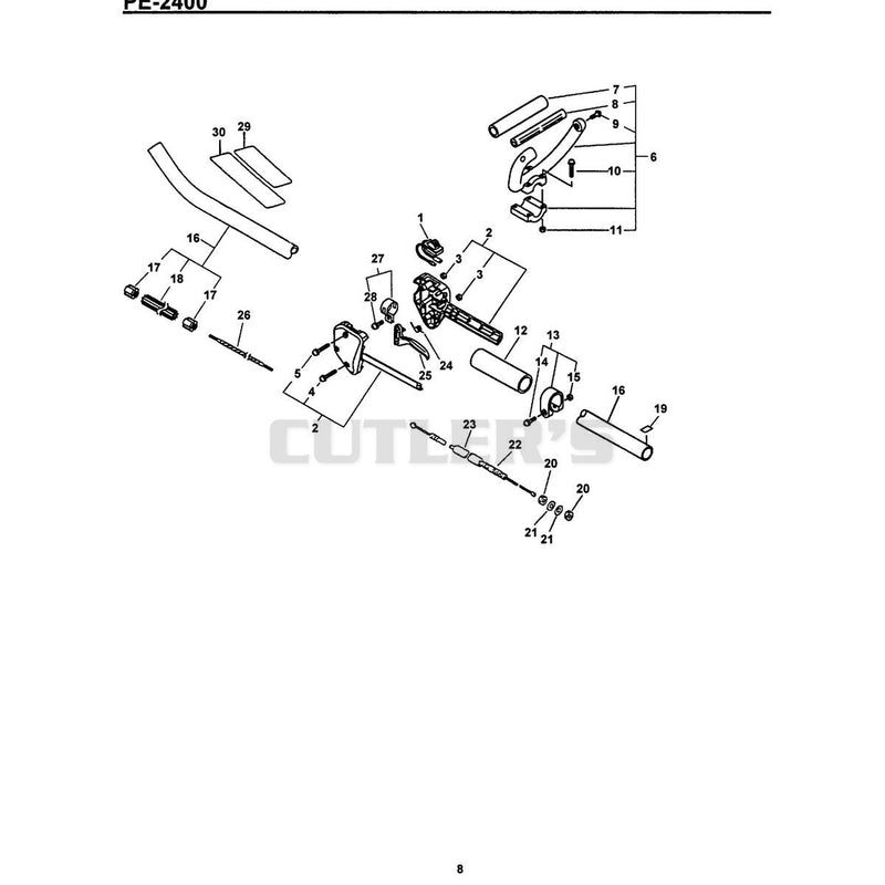 Drive Shaft, Handles, Throttle, Stop Switch