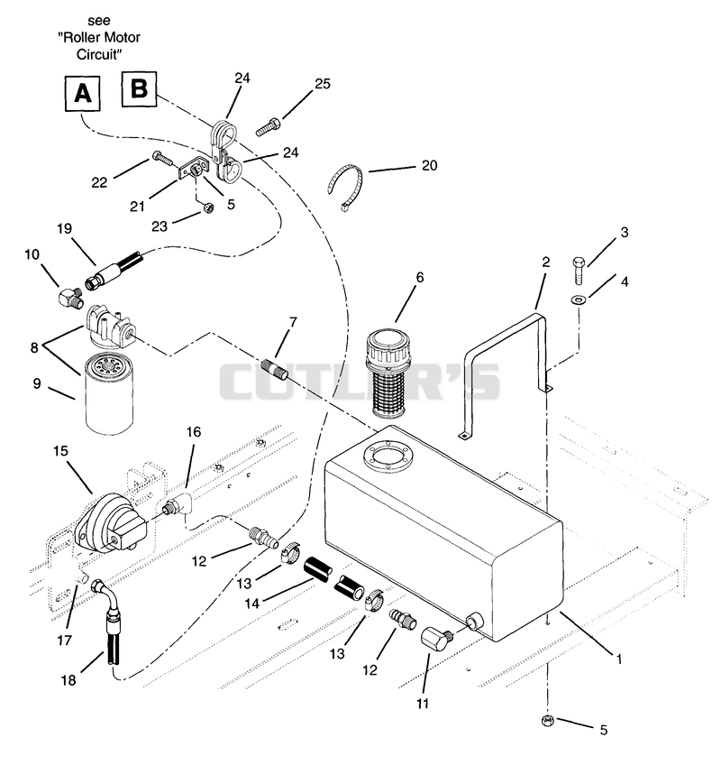 Hydraulic Reservoir, Filter, Pump