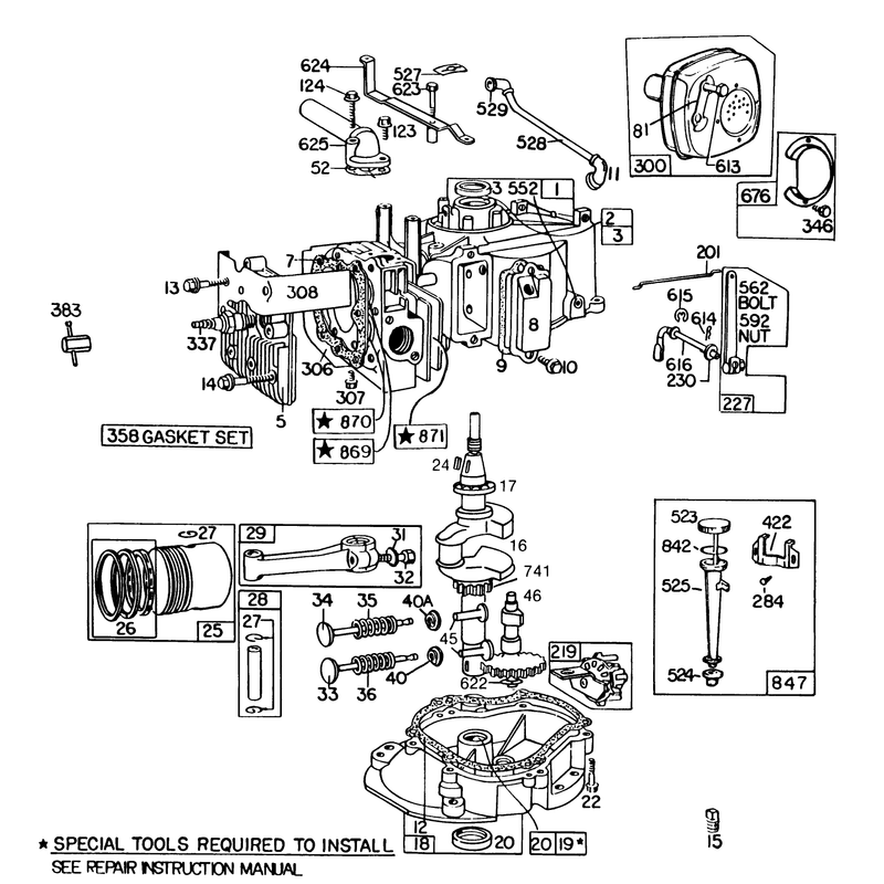 Engine Briggs and Stratton Model 131922-0163-01 Continued