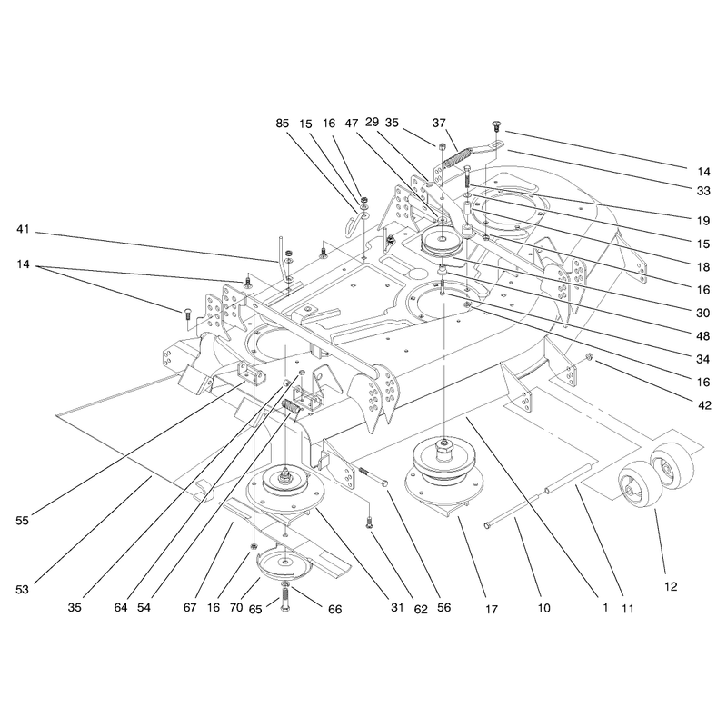 Deck and Spindle Assembly