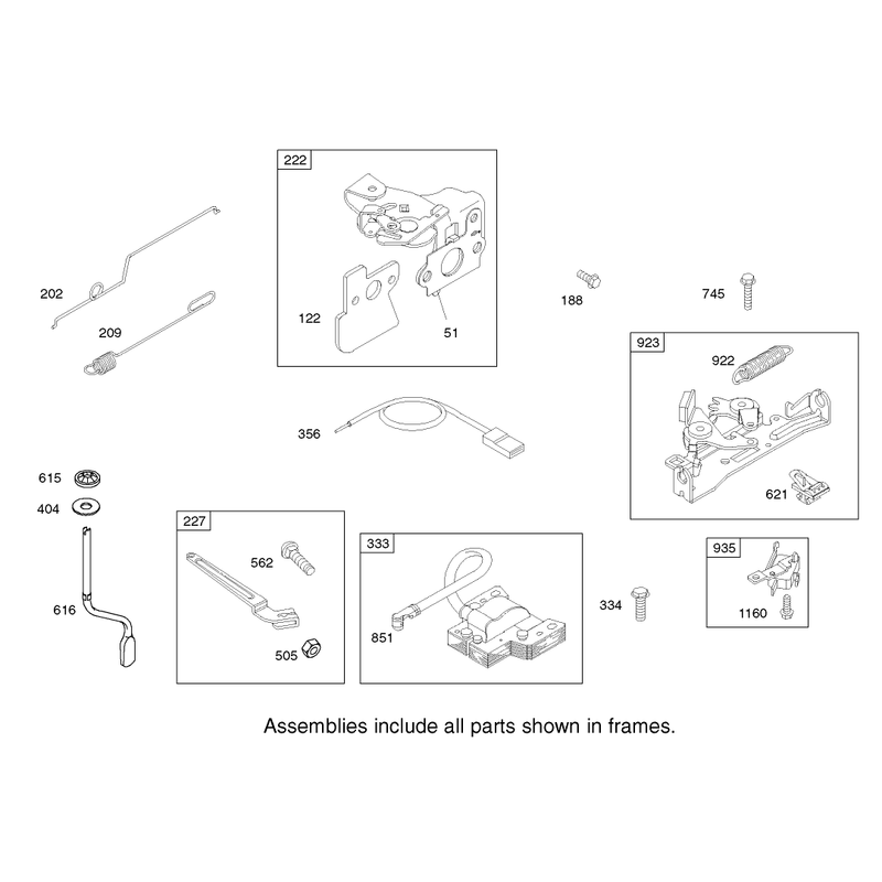 Governor Assembly Engine Briggs and Stratton Model 122607-0118-E1