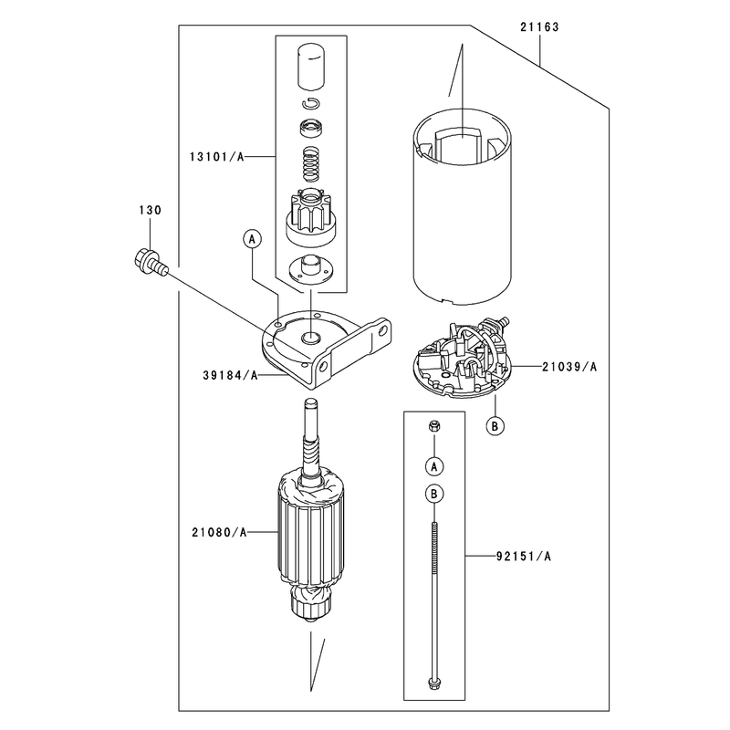 Starter Assembly Kawasaki FH500V-ES10