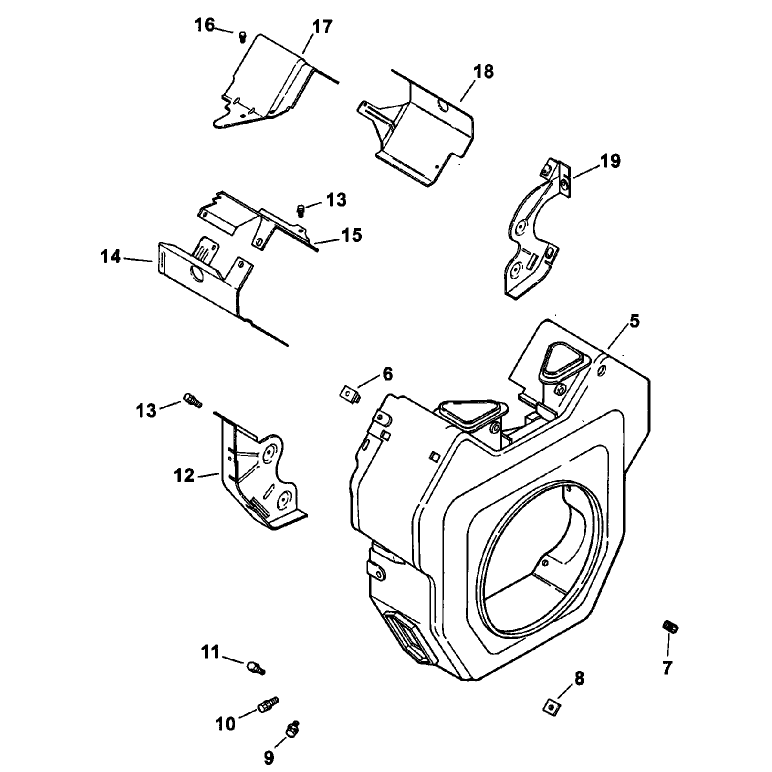 Blower Housing and Baffles Assembly Engine Kohler Ch26s EFI Ps 78517