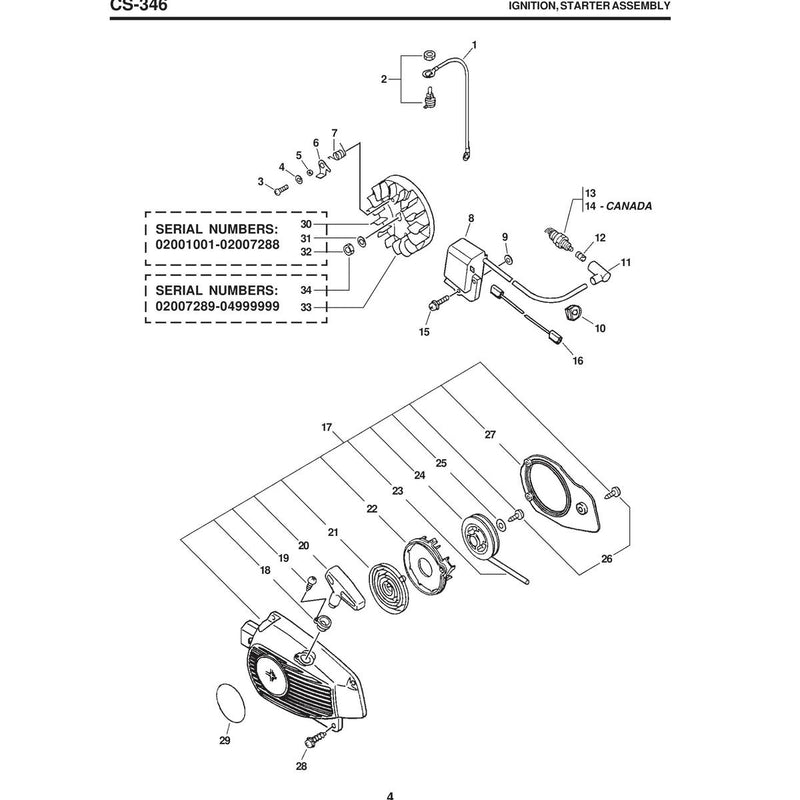 IGNITION, STARTER ASSEMBLY