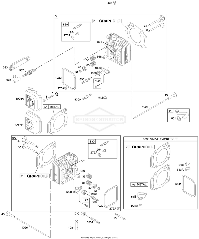 Cylinder Head, Valves, Gasket Set - Valve