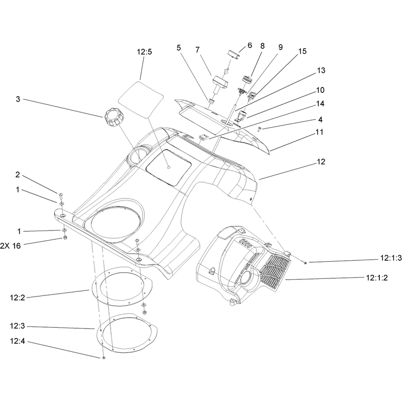 Upper Shroud and Control Panel Assembly