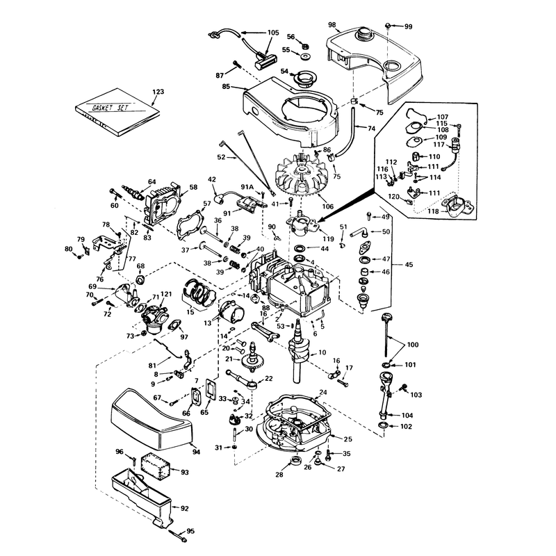 Engine Tecumseh Model No Tnt 100-10060c
