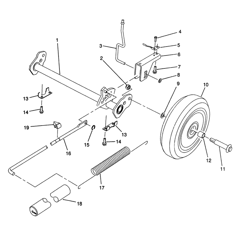 Hp Rear Axle Assembly Model No 20910 Only