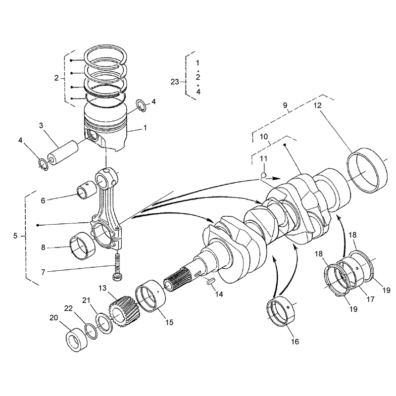 Piston and Crankshaft Assembly