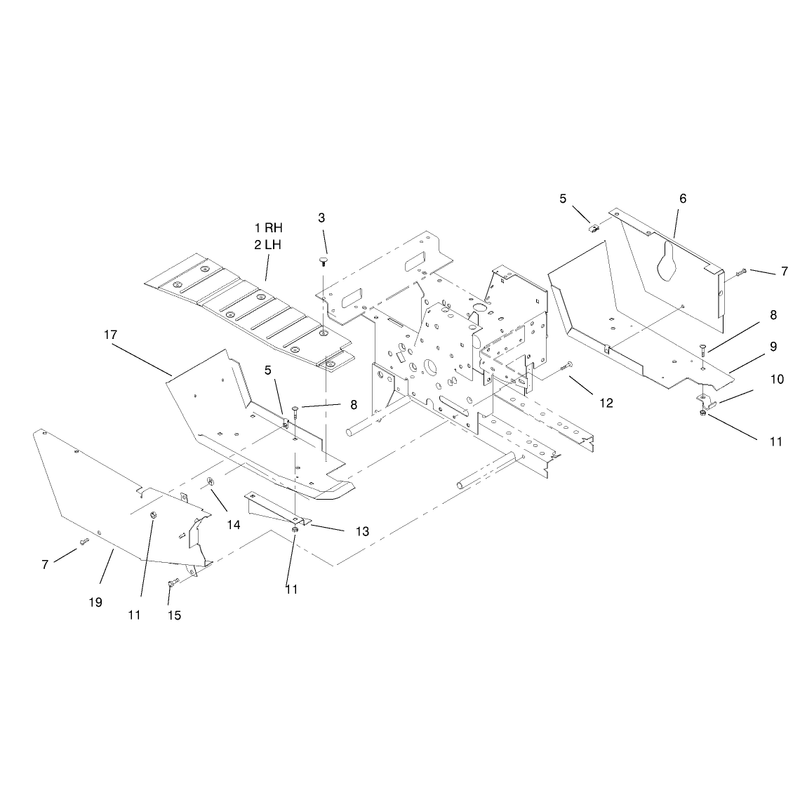 Footrest and Hoodstand Side Covers Assembly