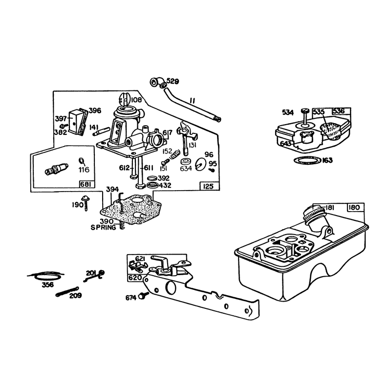 Briggs and Stratton Carburetor Assembly Model 92908-5205-01