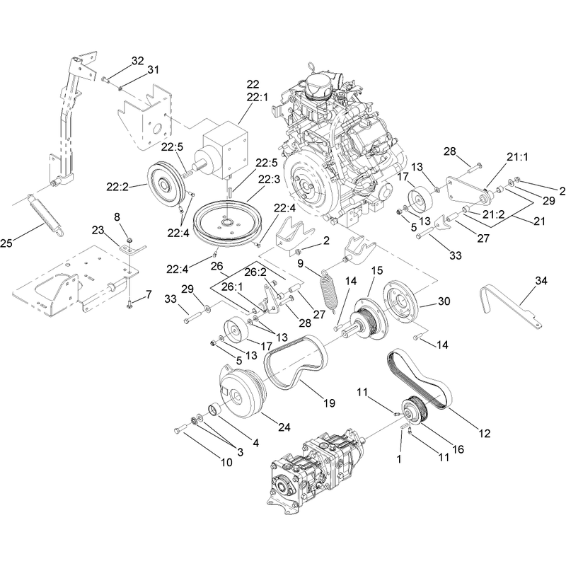 Hydro and Gearbox Drive Assembly