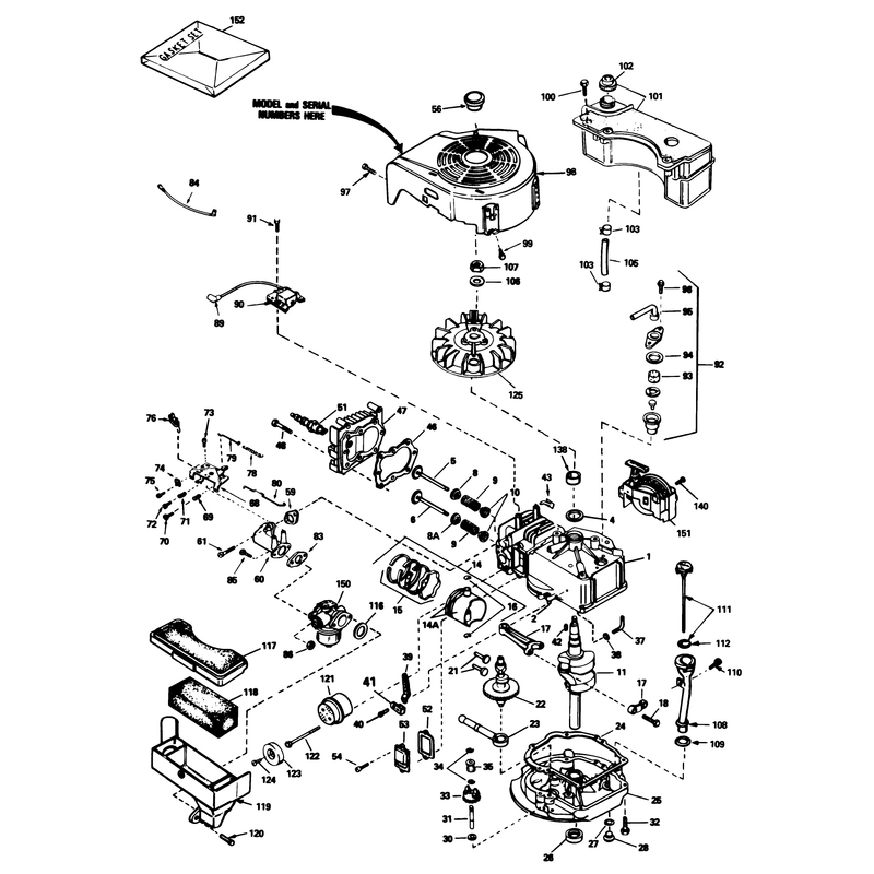 Engine Tecumseh Model No Tvs 100-44003