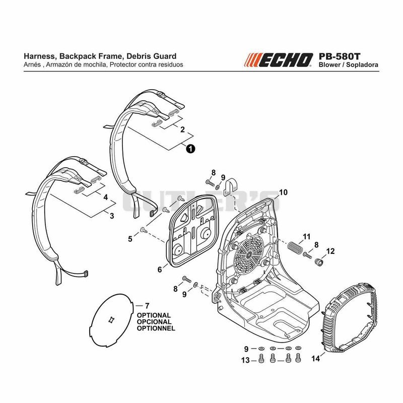 Harness, Backpack Frame, Debris Guard