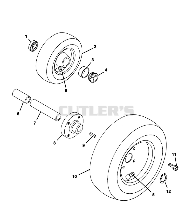 FRONT AND REAR WHEELS