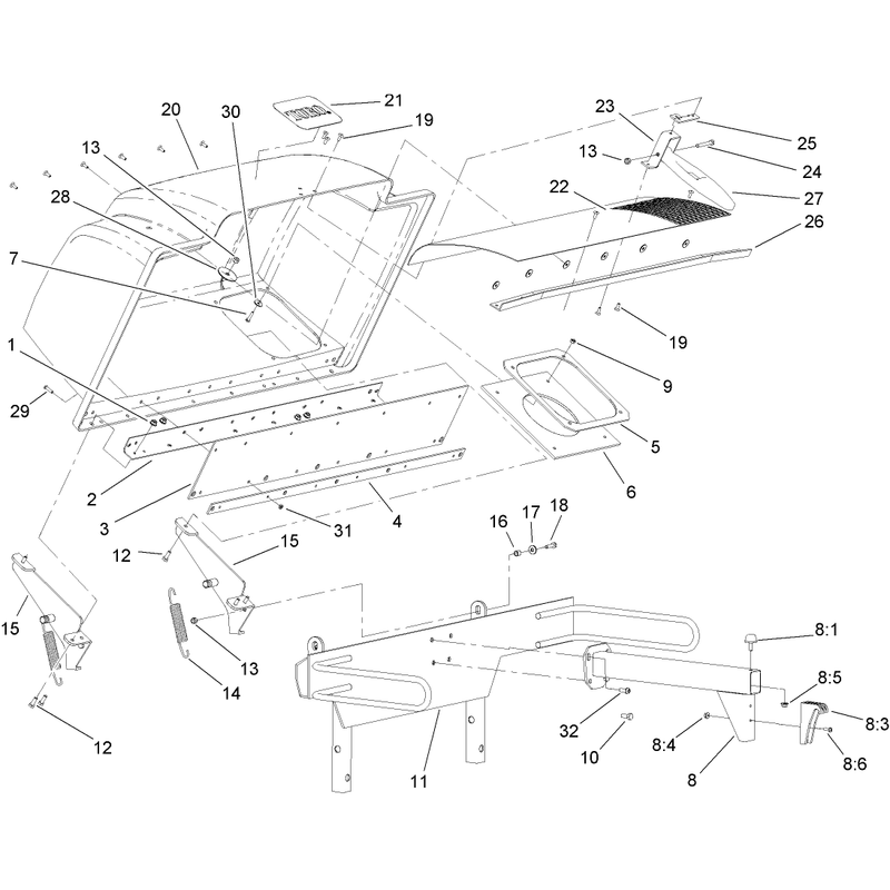 Twin Hood and Frame Assembly