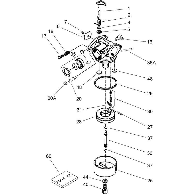 Carburetor Assembly Tecumseh LV195EA-362004D