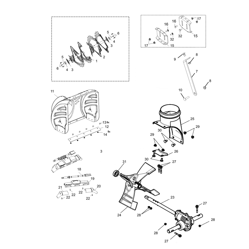 AUGER HOUSING AND IMPELLER