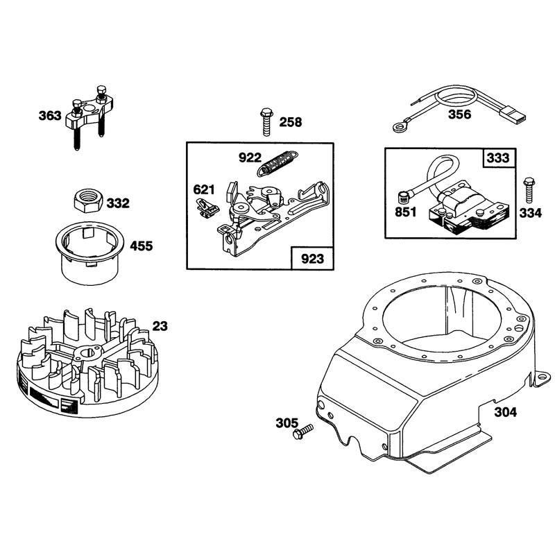 Engine Briggs and Stratton Model 124702-3115-01