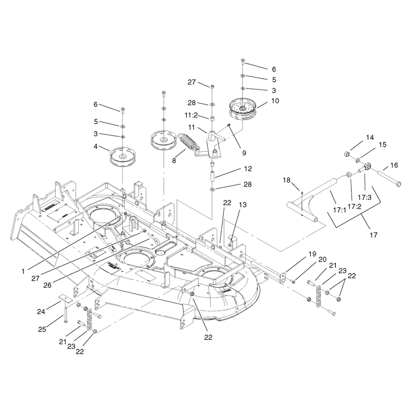 Idler PulleyLift Strut Chain Assembly
