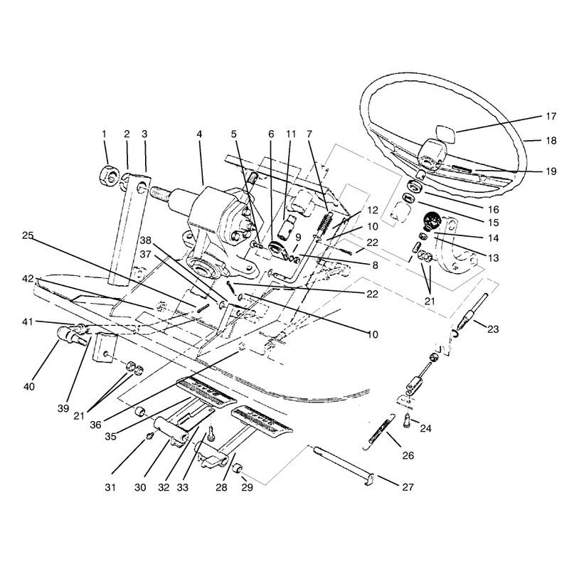 Pedals and Steering Wheel Assembly