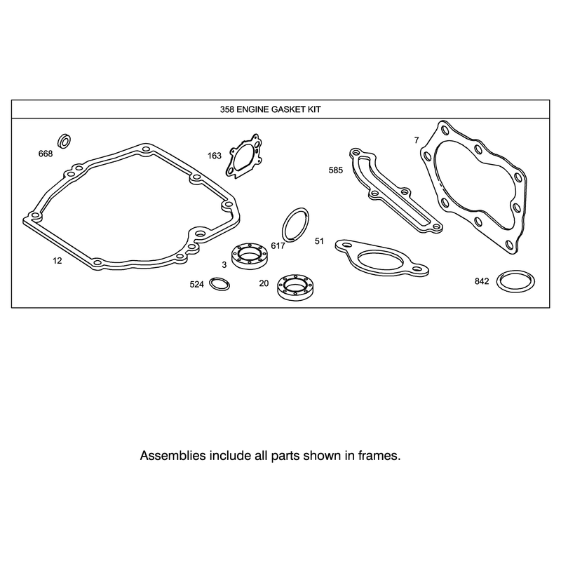 Gasket Assembly Briggs and Stratton 12H802-1720-B1