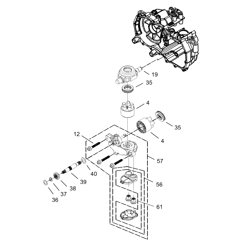 Cylinder Block Assembly RH Hydrostat No 105-3491