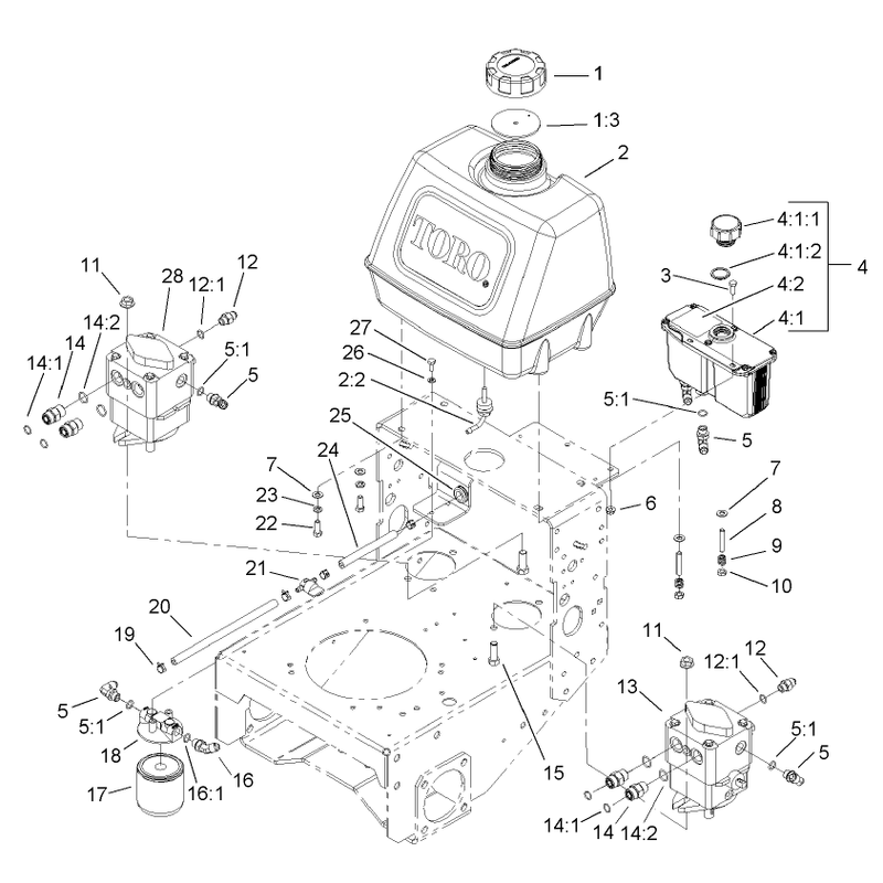 Fuel Tank Hydraulic Tank Pump and Filter Assembly