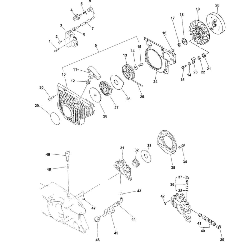 IGNITION, STARTER, AUTO OILER