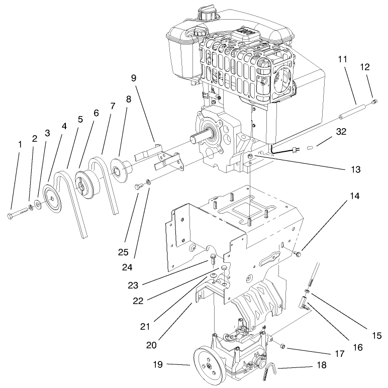 Engine & Transmission Drive Assembly