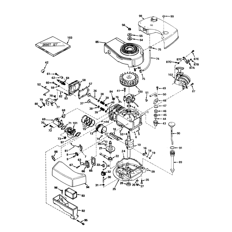 Engine Tecumseh Model No Tnt 100-10045