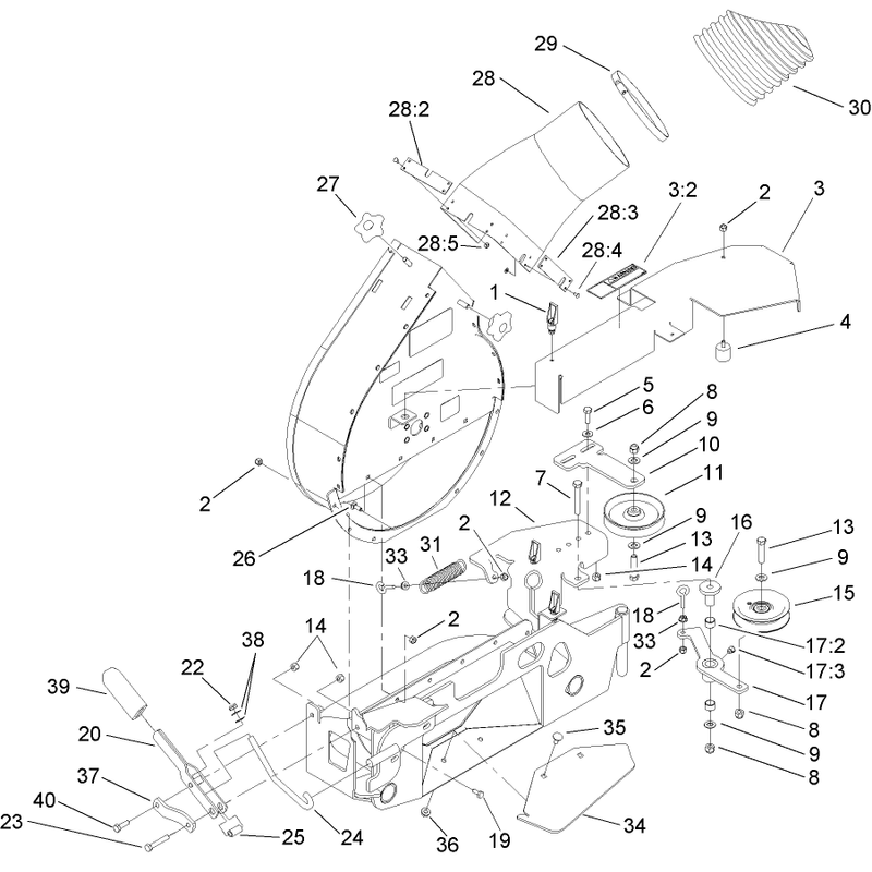 Blower and Idler Pulley Assembly