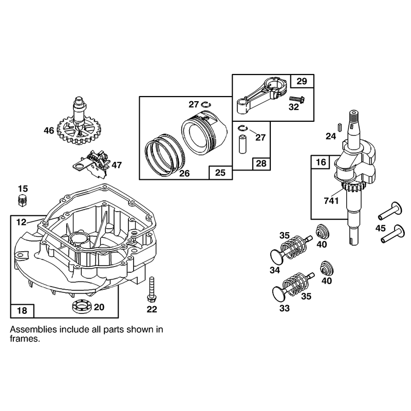 Crankshaft Assembly Briggs and Stratton 127802-0640-01