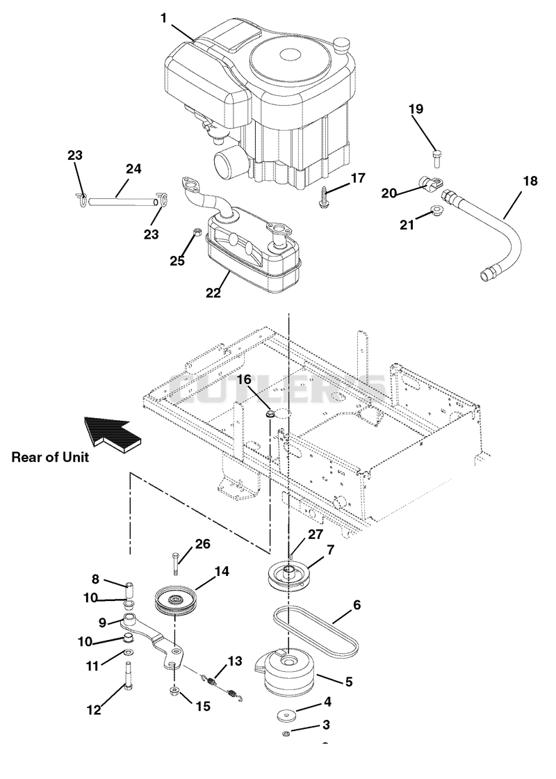 Engine, Exhaust, Belts And Idlers