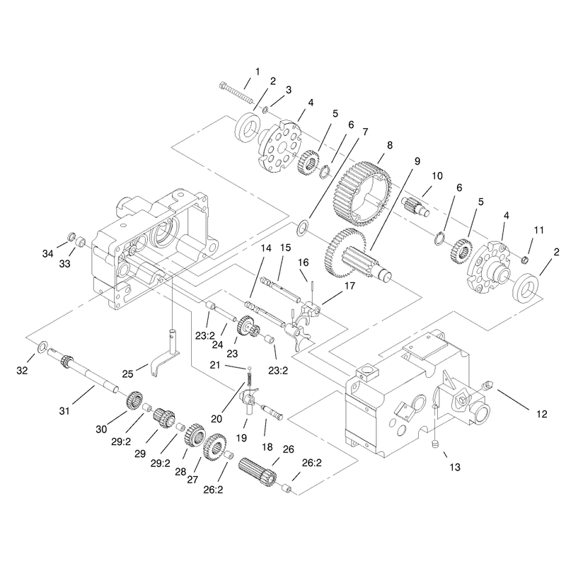 Transmission 8 Speed 4 Pinion Continuedmodel 73429 Only