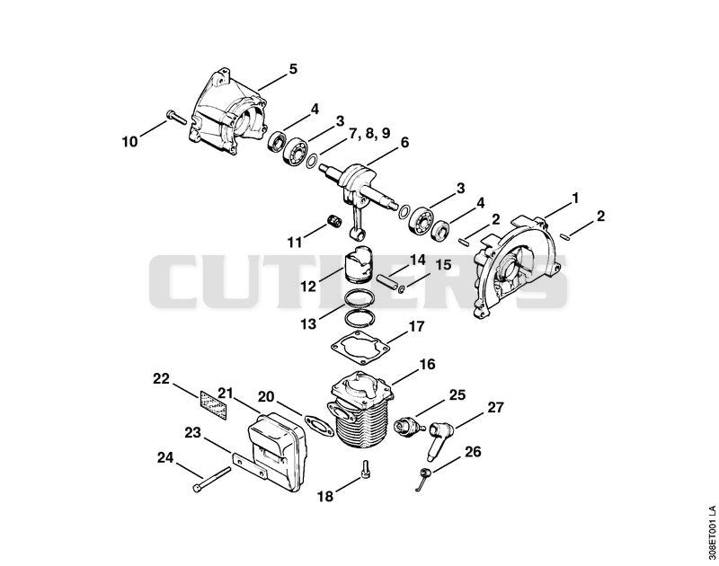 Crankcase, Cylinder
