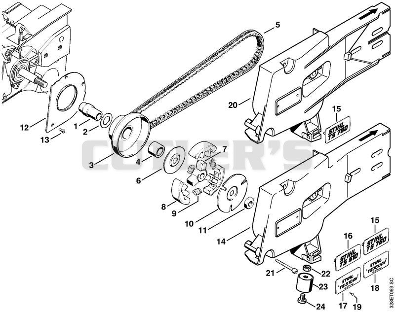 Coupling, Cast arm