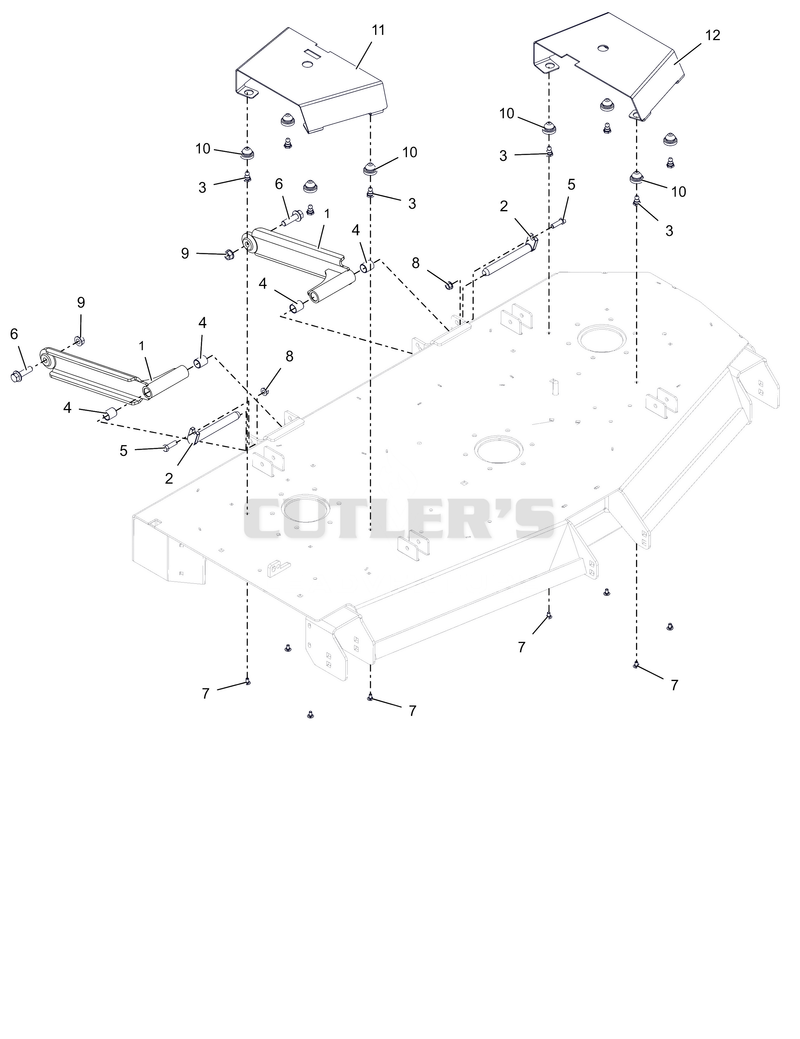 Deck Stabilizer Arms and Belt Guards - 60"