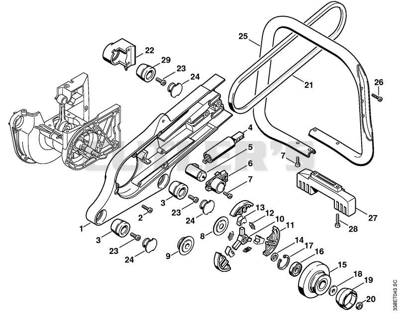 Cast arm, Clutch